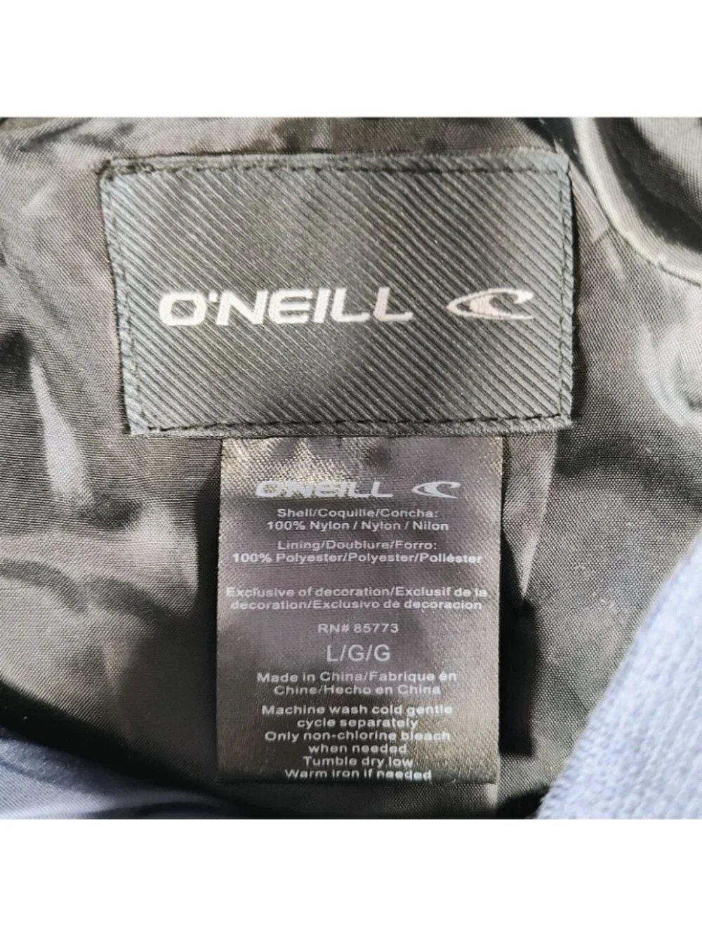 NWT O'Neill Boy's Navy Blue Roster Franchise Nylon Snap Front Jacket (Large)